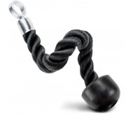 Body Tech Tricep Rope Single Grip Pull Down Bicep Cable Attachment Exercises Black Nylon 14.5" (Imported)